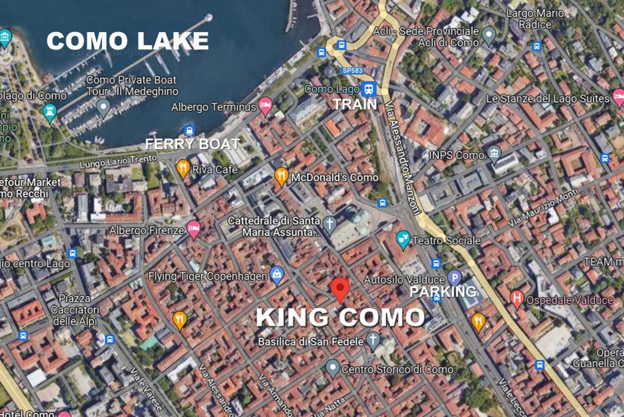 Apartment King Center 9 Posti Letto- Grande Terrazza - 2 Bagni Privati Como