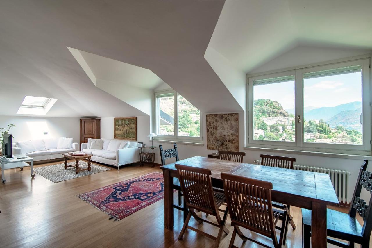 I D'a Charming Penthouse - View- Como- House-130 Mt-2 Double Bedrooms And 2 Double Bathrooms A Spacious Living Room-full Equipped Kitchen-private Garden And Terrace-private Covered Parking * Como