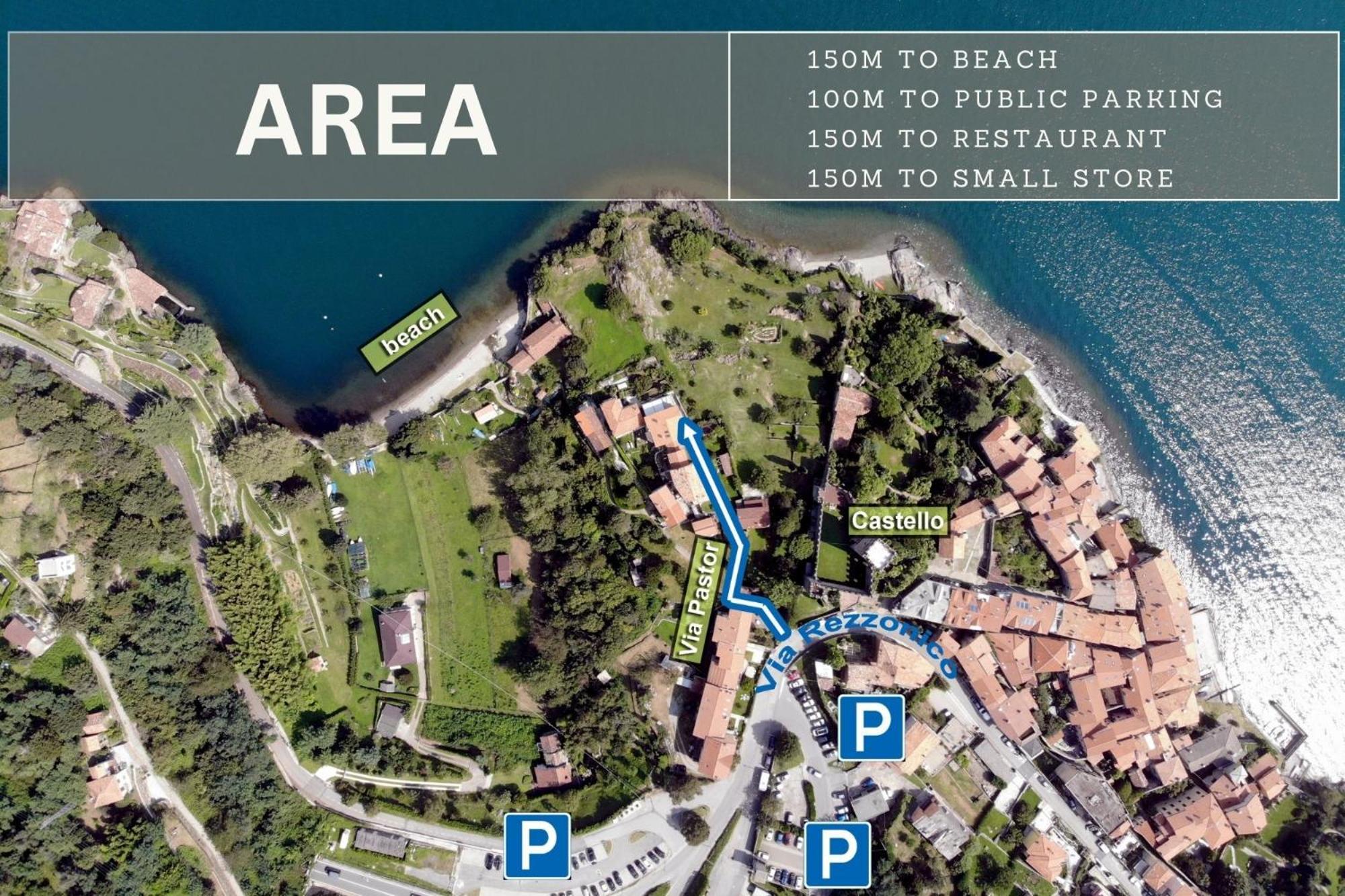 Al Castello I Direkte Seefront I Pool I 12 Gaeste I 4sz - 4 Baeder Ferienhaus Rezzonico