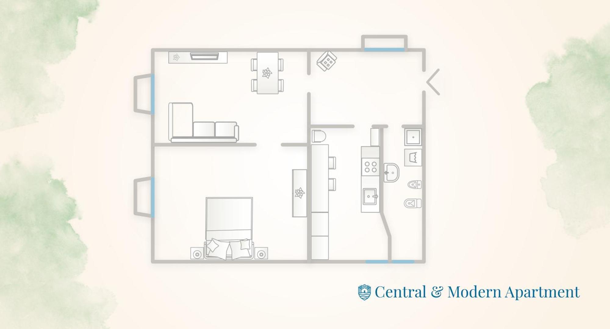 & Modern By Rent Apartment *