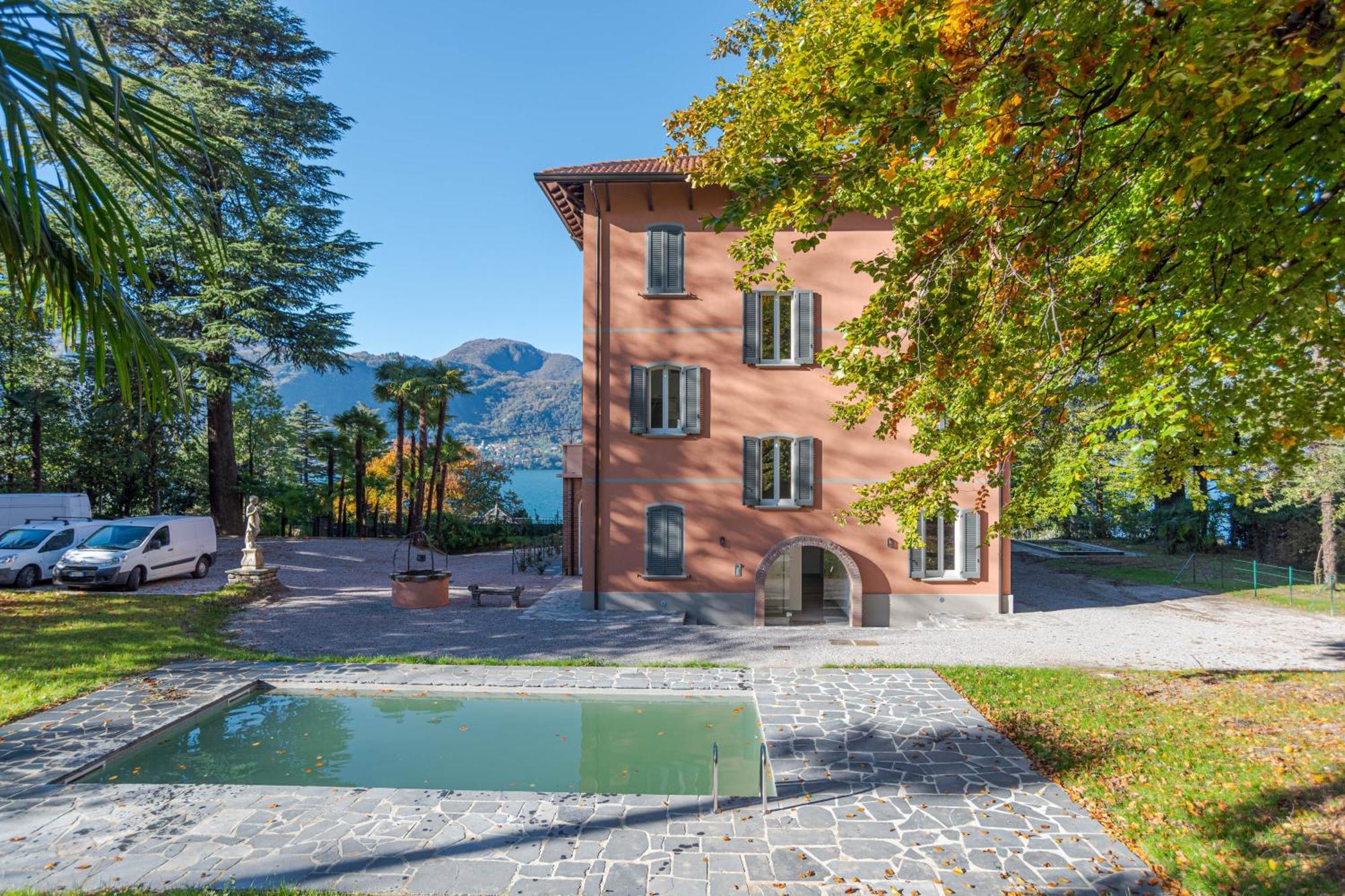 Apartment View With Pool, Garden And Parking Lierna