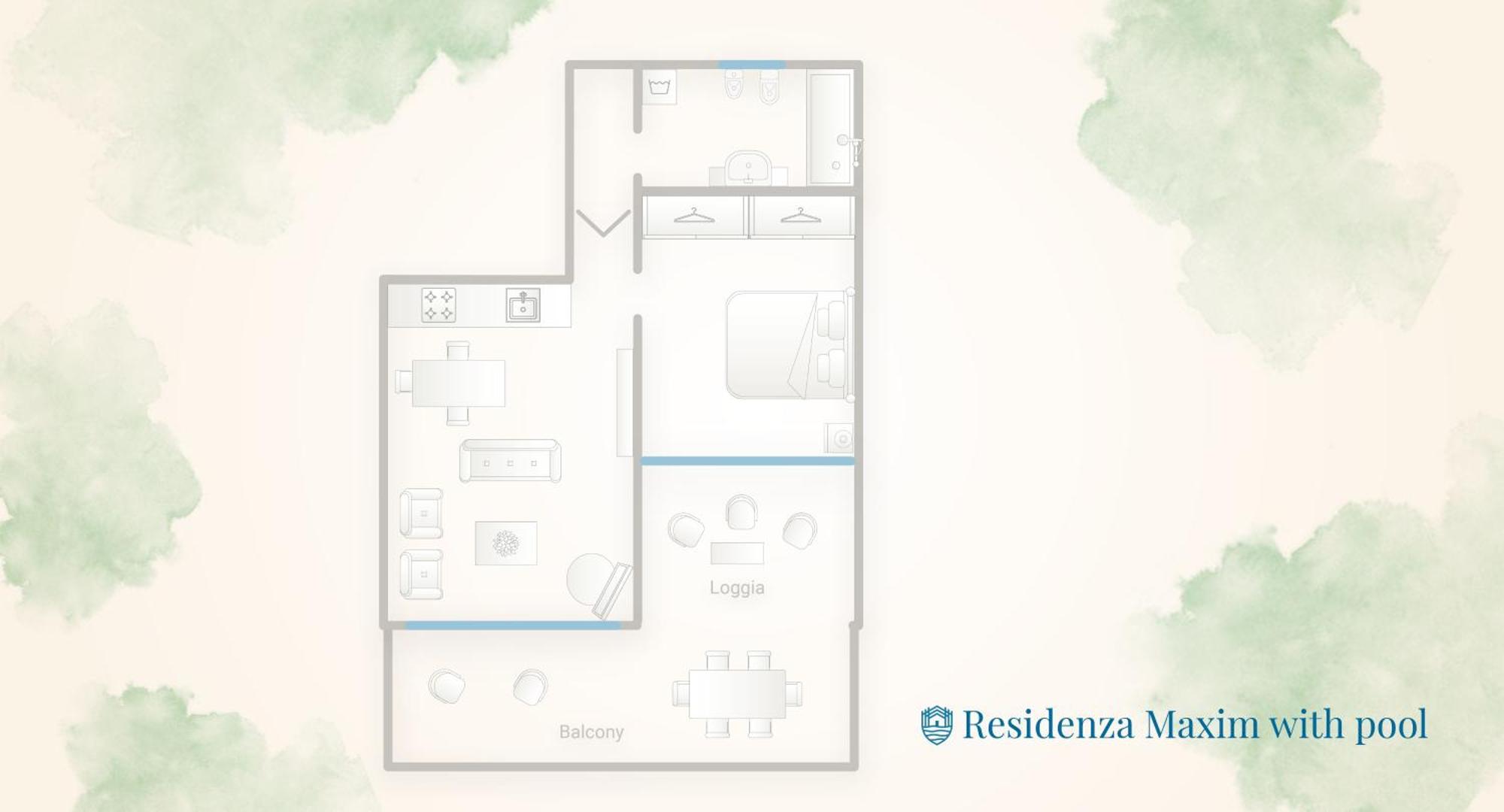 Residenza Maxim With Pool By Rent *