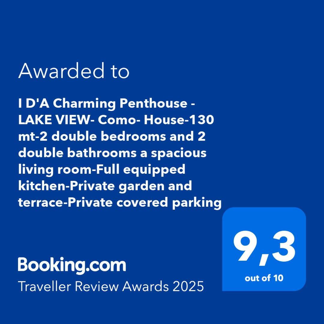 I D'a Charming Penthouse - View- Como- House-130 Mt-2 Double Bedrooms And 2 Double Bathrooms A Spacious Living Room-full Equipped Kitchen-private Garden And Terrace-private Covered Parking Apartment