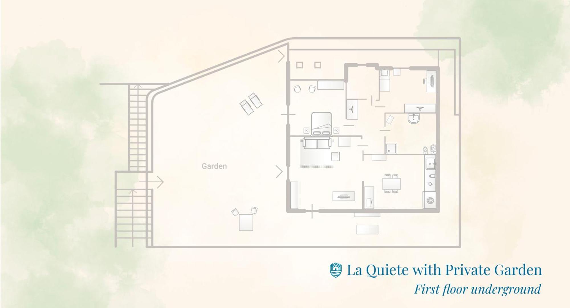 Apartment La Quiete With Private Garden By Rent Laglio